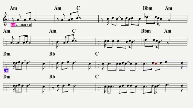 BELKİ ÜSTÜMÜZDEN BİR KUŞ--Dm--(Play Along)--:Guitar,Keyboard,Flute,Violin,Melodica,Ukulele,Recorder смотреть онлайн