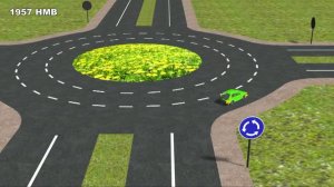 Полный видеокурс ПДД. Проезд перекрёстков с круговым движением.