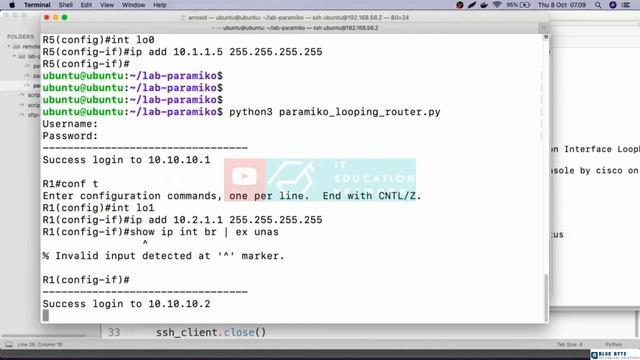 Networking Tutorial with Cisco CCNA 200-301 - 118 - Network Automation - Looping show interface смотреть онлайн