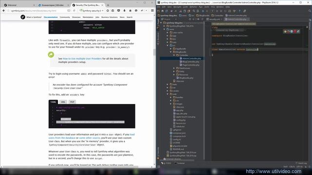 Admin Security ( у20 ) - Symfony 3 Свой Блог смотреть онлайн