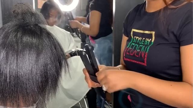 TENSION ROLLERS ON SHORT HAIR.