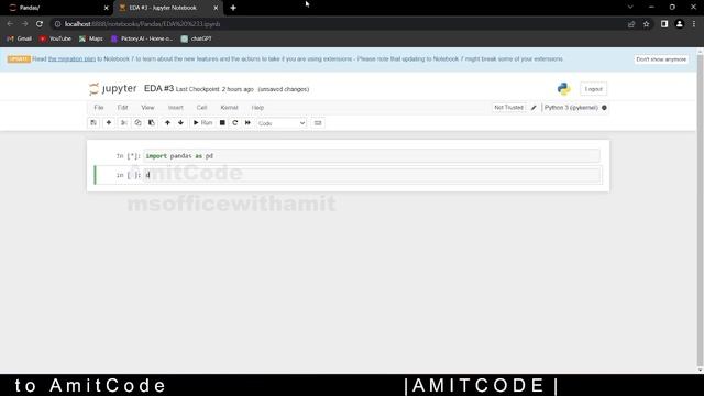 Import CSV into Jupyter Notebook ?| Day 3/100 | Exploratory Data Analysis ? смотреть онлайн