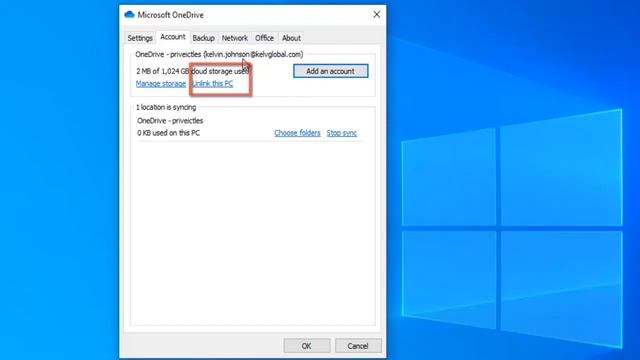 Windows 10 OneDrive - How To Unlink Personal OneDrive Or Business OneDrive From Windows 10 Computer