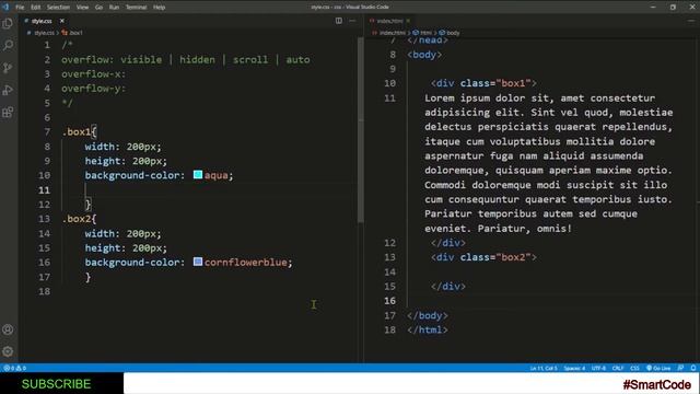 Overflow property CSS | CSS Explained | #smartcode смотреть онлайн