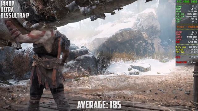 God of War : RTX 4080 + Ryzen 7 5800X3D | 4K - 1440p - 1080p | Ultra & DLSS смотреть онлайн