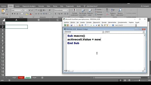 VBA Excel (Objeto ActiveCell celda activa) смотреть онлайн
