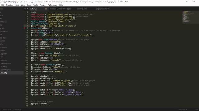 php dynamic jpGraph :how to fetch data from database into statics for beginner mysql php смотреть онлайн
