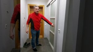 раздвижная дверь - перегородка в санузел