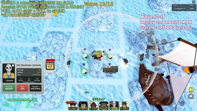 FASTEST Marine HQ Raid Solo FULL AUTO SKIP & Get Star Fruit FASTER in All Star Tower Defense Roblox смотреть онлайн