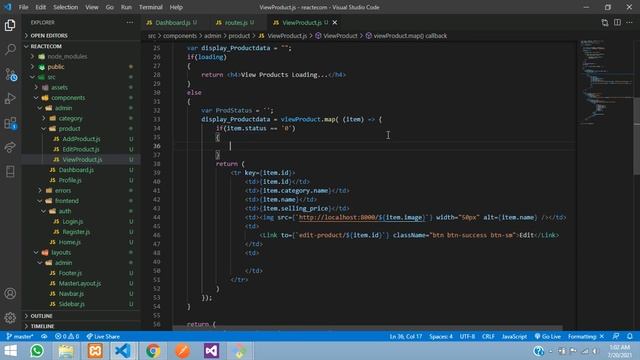 ReactJS Ecom Part 18: Product delete as Status Check (Show and Hide Status) in React JS смотреть онлайн