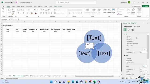 How to Create a Venn Diagram in Excel смотреть онлайн