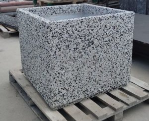 Вазон Флорида 800 уличный для цветов. Вазон из бетона. Вазон из мраморной и гранитной крошки.