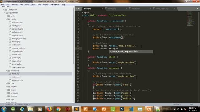 CodeIgniter Tutorial Part 2 || world gyan || codeigniter смотреть онлайн