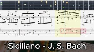 Siciliano - Johann Sebastian Bach - Guitar TAB
