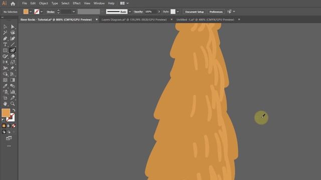 River Rocks VECTOR ILLUSTRATION Step by Step Tutorial for Beginners | Adobe Illustrator Tutorial смотреть онлайн
