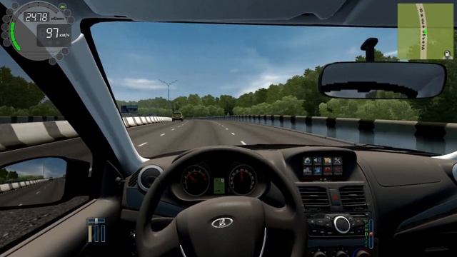 Обзор Машины Lada Kalina Sport.В Игре City Car Driving.Pegass Рулит. смотреть онлайн