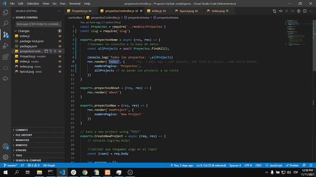 Listando los proyectos usando sequelize - nodejs смотреть онлайн