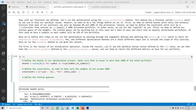 Portfolio Optimization in Python | SciPy Optimization смотреть онлайн
