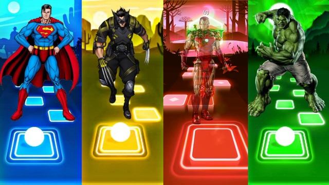 Tiles Hop EDM - Superman Vs Wolverine Vs Iron Man Vs Hulk #Tileshop