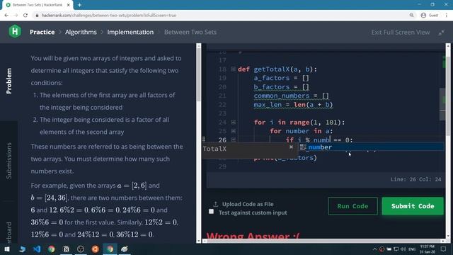 Between Two Sets | Solving Hackerrank with Python | Ep13 смотреть онлайн