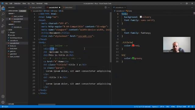 לימוד HTML ו CSS שיעור 8 ג' - ??CSS מה הוא DIV ויחידות מידה של פונטים/טקסט смотреть онлайн