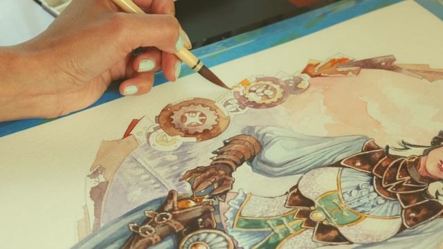 Painting the Lady Mechanika Comic Book Cover - Process and Thoughts смотреть онлайн
