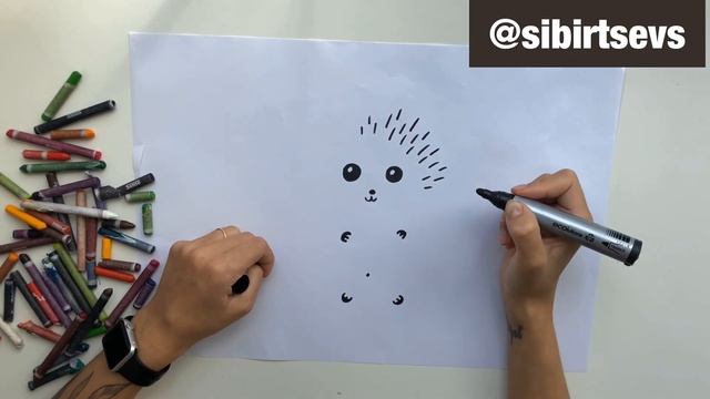 Уроки рисования для самых маленьких. Ёжик. смотреть онлайн