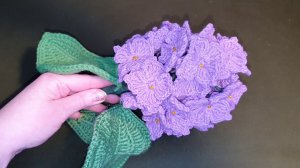 Гортензия связана крючком. Красивый цветок подарок на 8 Марта, День Рождения. Бесплатный МК .