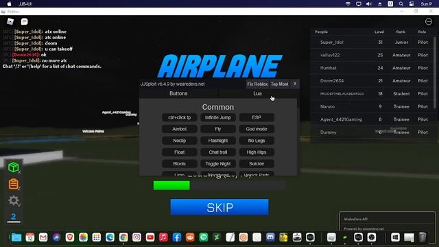 Airplane Simulator Script Simulator(inf Money)