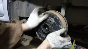 Логан, Сандеро: замена подшипника ступицы заднего колеса ч.2