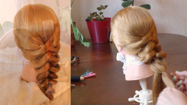 Коса клином | Авторские причёски | Лена Роговая | Hairstyles by REM | Copyright © #hairstyles смотреть онлайн
