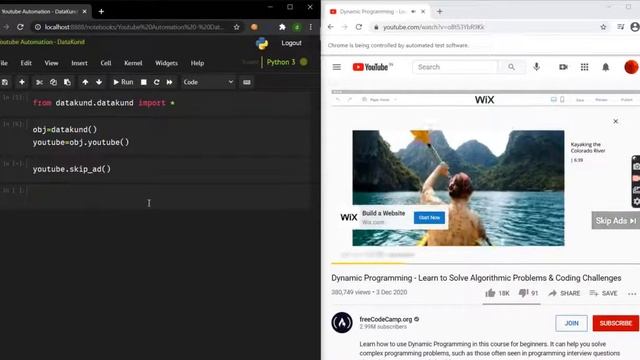 Youtube Auto Skip Ad | Youtube Automation- Python,DataKund смотреть онлайн