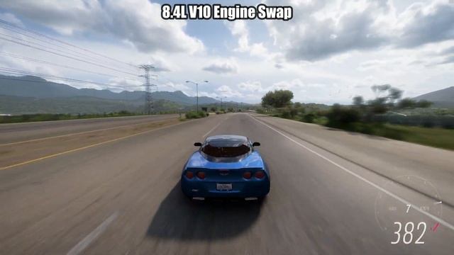 Forza Horizon 5 || 2009 Chevrolet Corvette ZR1 || All Engine Swaps Top Speed Test || смотреть онлайн