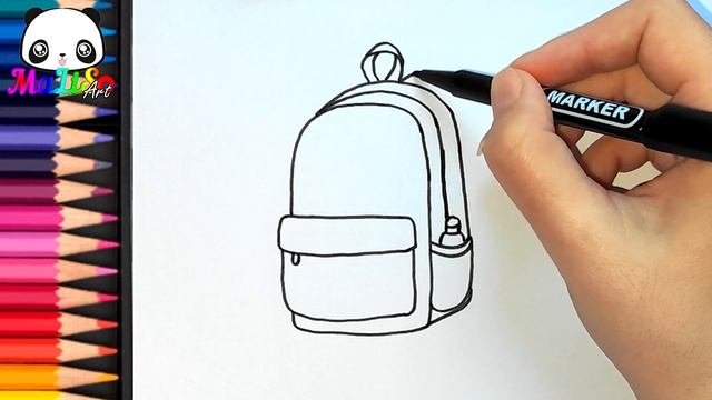Как нарисовать рюкзак Тик Ток просто | Простые рисунки для срисовки | Як намалювати рюкзак Тік Ток смотреть онлайн