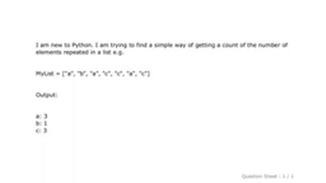 PYTHON : Python: count repeated elements in the list смотреть онлайн