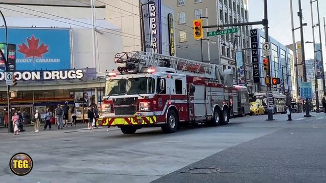 [Vancouver] Police Cars, Fire Trucks & Ambulances With Lights and Sirens!! смотреть онлайн