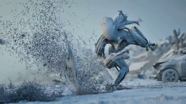 Притяжение, сцена пришелец и солдат. смотреть онлайн