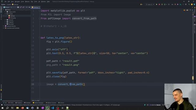Render Math Formulas From LaTeX in Python смотреть онлайн