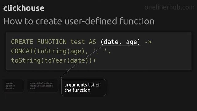 How to create user-defined function #clickhouse смотреть онлайн
