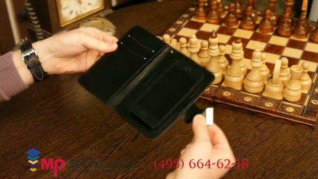 Чехол-книжка для IconBit NETTAB MERCURY Q5 (NT-3510M) черный кожаный смотреть онлайн