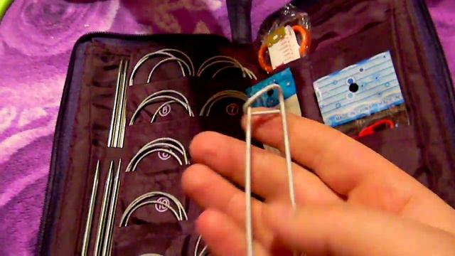 Посылка с AliExpress: сумка,спицы, два крючка. смотреть онлайн