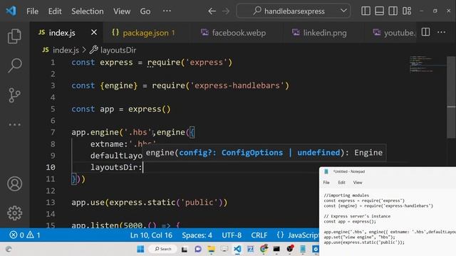 Node.js Express Handlebars Tutorial to Show Static & Dynamic Images Using express-handlebars in JS смотреть онлайн