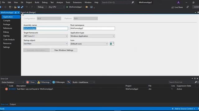 How to Fix THE Error BC30420 'Sub Main' was not found in Visual Studio 2019 смотреть онлайн