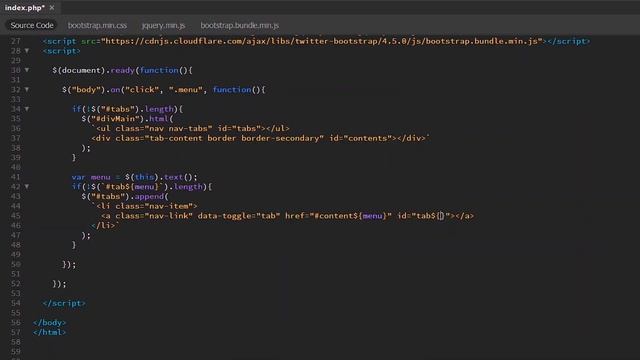Create Bootstrap Tabs Dynamically using jQuery смотреть онлайн