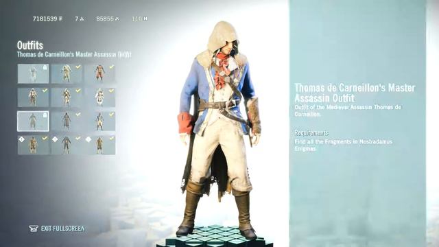 Assassins Creed Unity ~ All Outfits ~ Character Customization Options смотреть онлайн