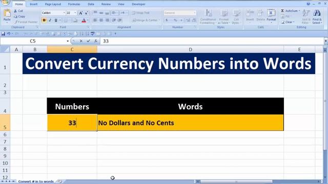 Excel Formula: How to Convert Numbers into English Words смотреть онлайн
