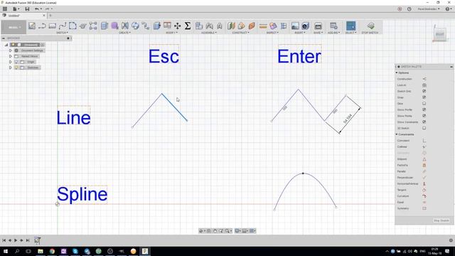 Разное поведение команд Line и Spline во Fusion 360 - Выпуск #133 смотреть онлайн
