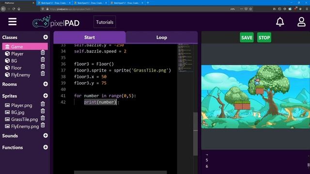 PixelPAD Tutorial: Platformer #7 - For Loops смотреть онлайн