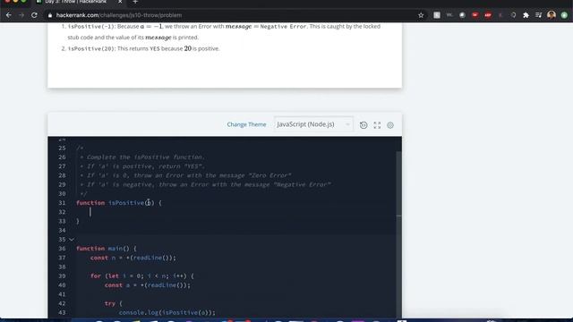 Day 3: Throw - HACKERRANK - 10 Days of JavaScript смотреть онлайн