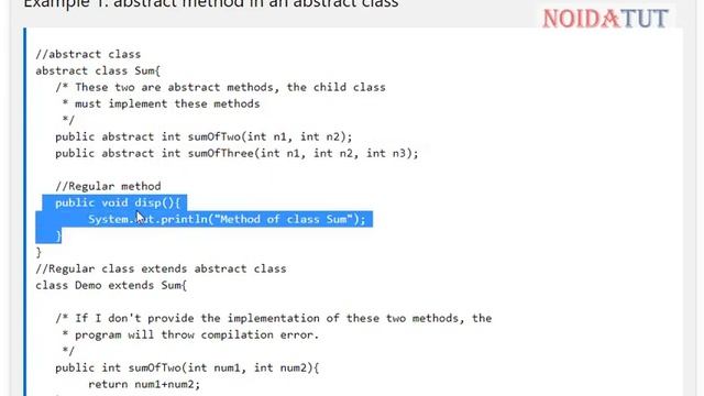 Abstract method in Java смотреть онлайн